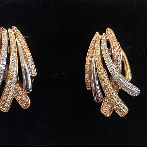 Elegant Gold and Silver Women's Earrings